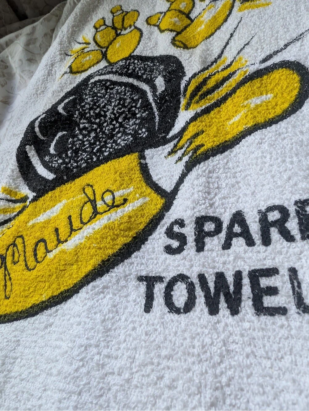 Maude Spare Towel with Bowling Pin and Ball Design